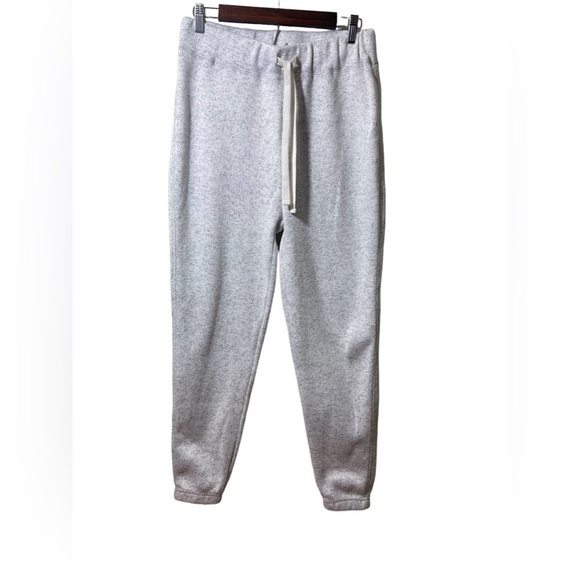 THREAD & Supply Light Heather Gray Fleece Joggers Medium Excellent Condition - Picture 3 of 8